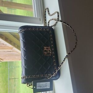 NWT Badgley Mischka black quilted